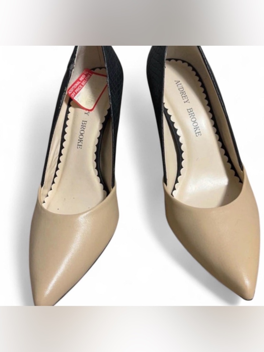 Audrey Brooke Simone Two-Tone Pumps - Small Flaws
